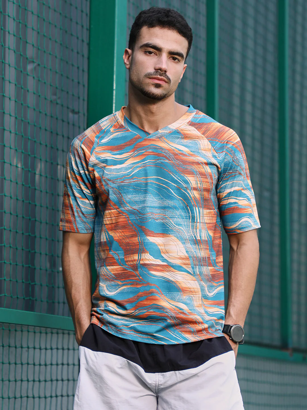 Lined-Dye Activewear T-Shirt - Image 2