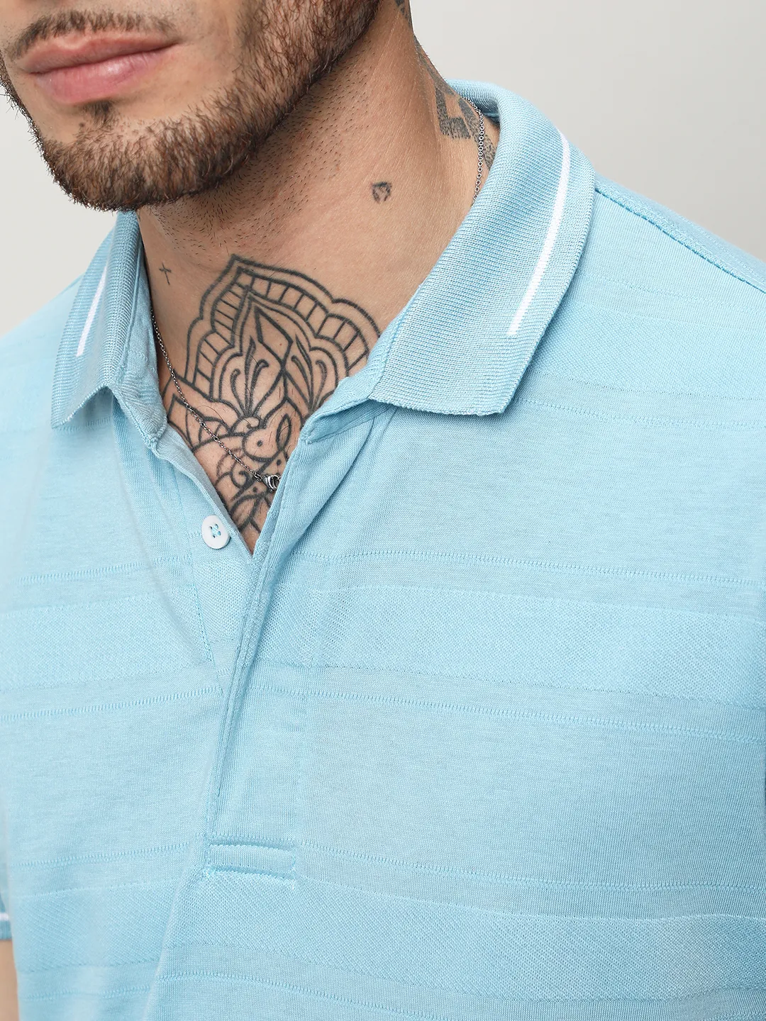 Self-Design Horizontal Striped T-Shirt - Image 7