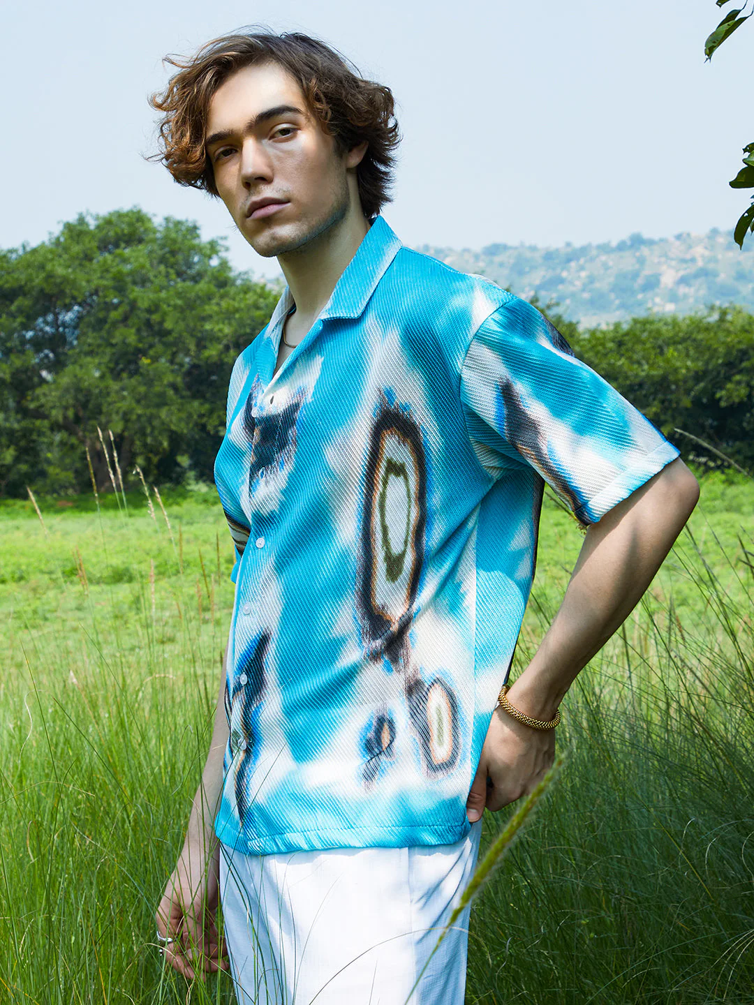 Topography Mesh Oversized Shirt - Image 3