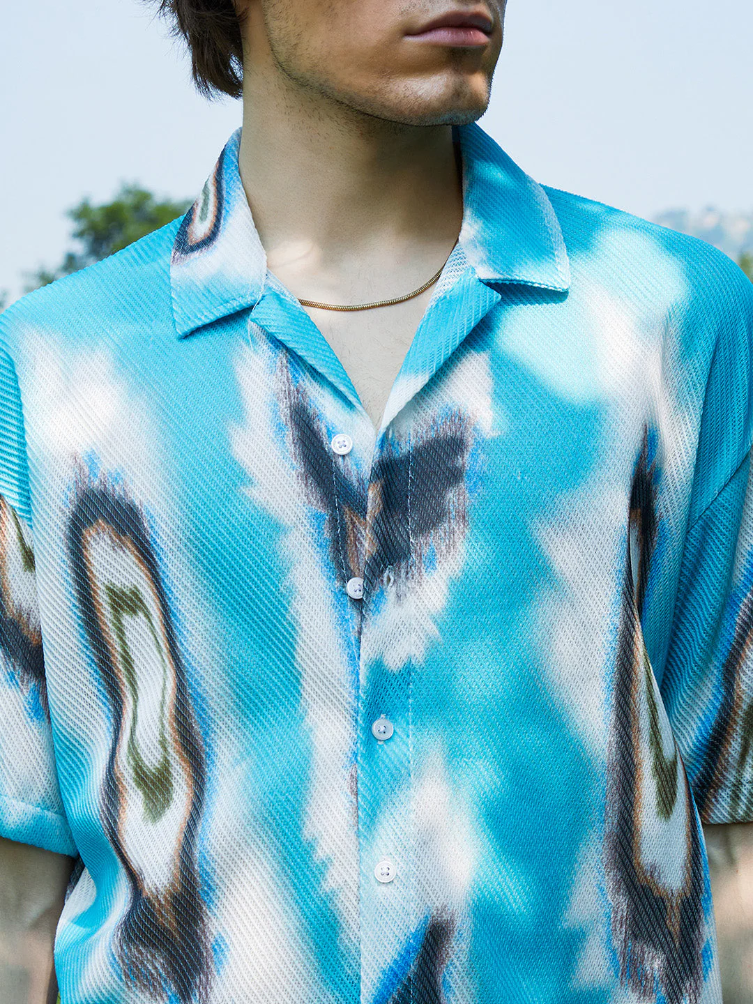 Topography Mesh Oversized Shirt - Image 7