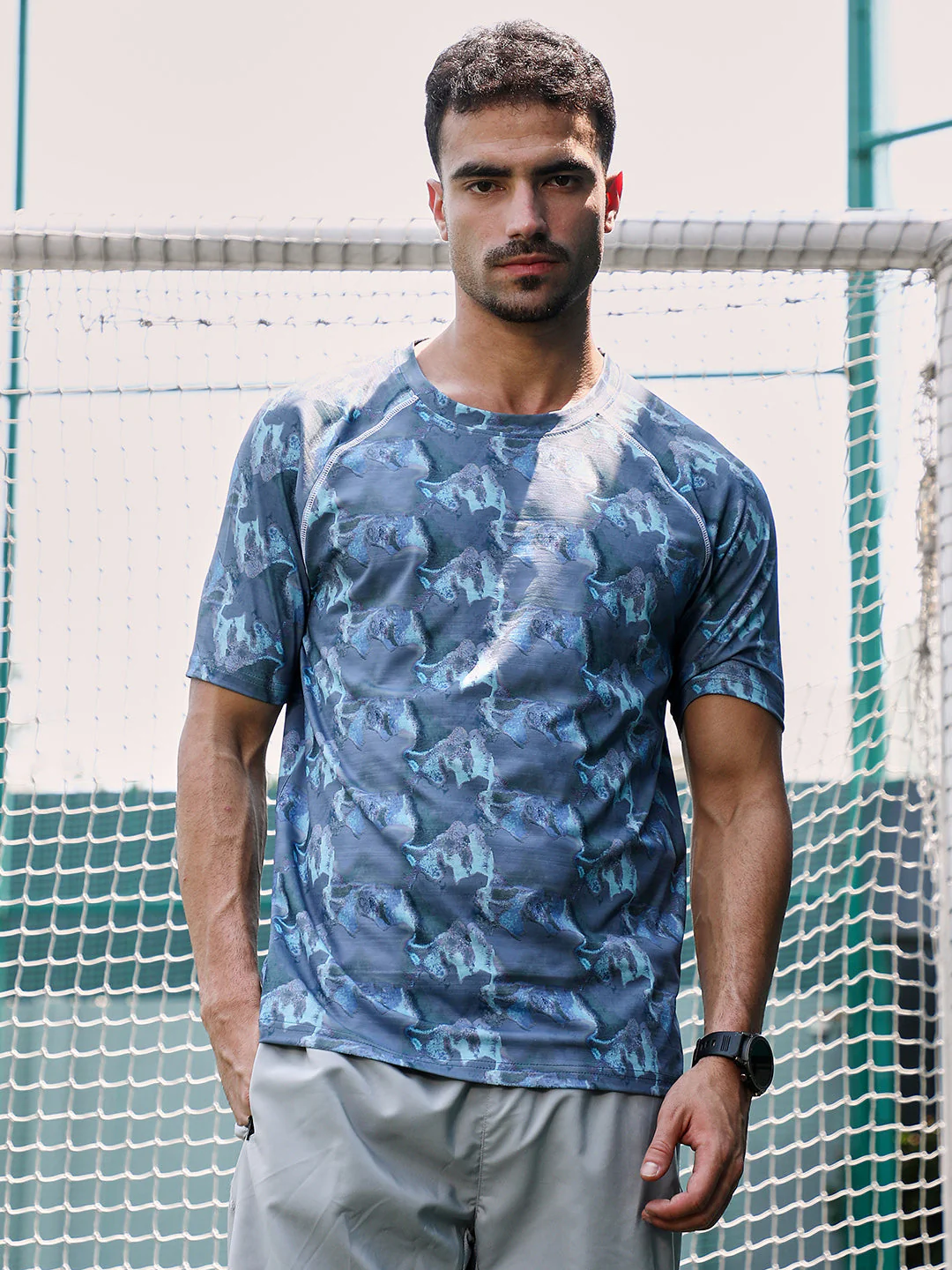 Panel-Swirl Activewear T-Shirt - Image 2