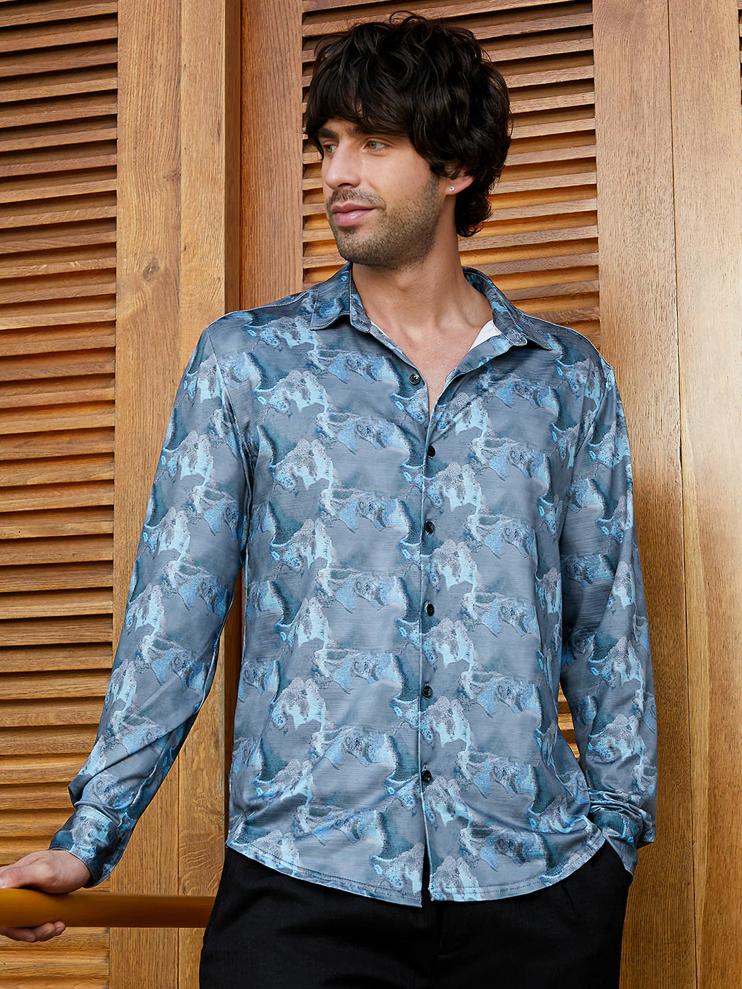 Panel-Swirl Imprint Shirt - Image 2