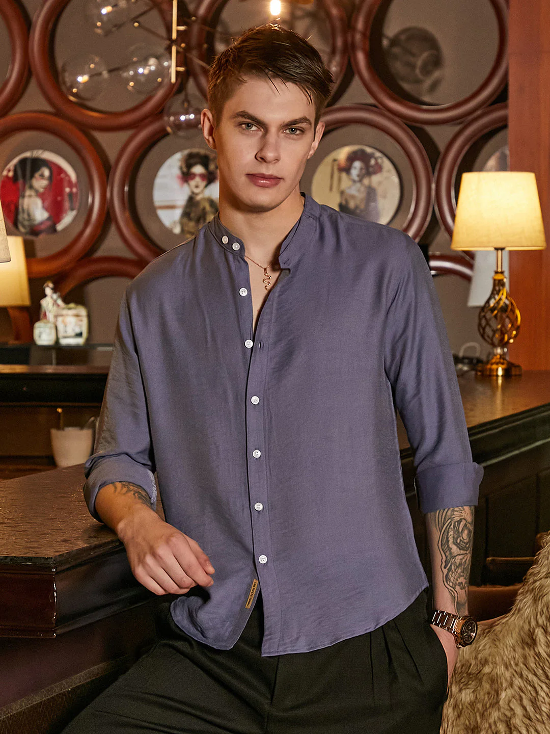 Breezy Mandarin Shirt - Image 2