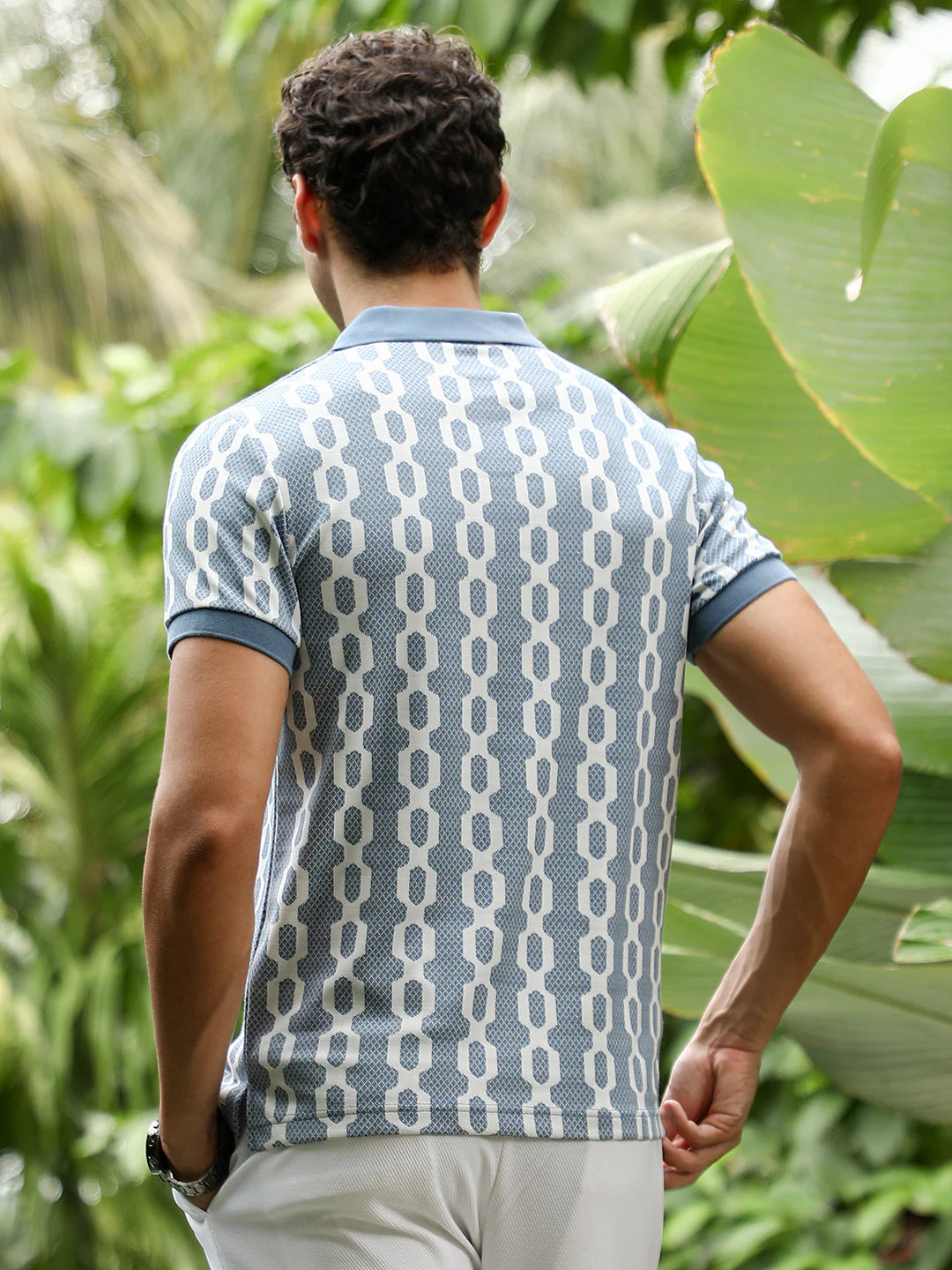 Link-Jacquard Polo T-Shirt - Image 4