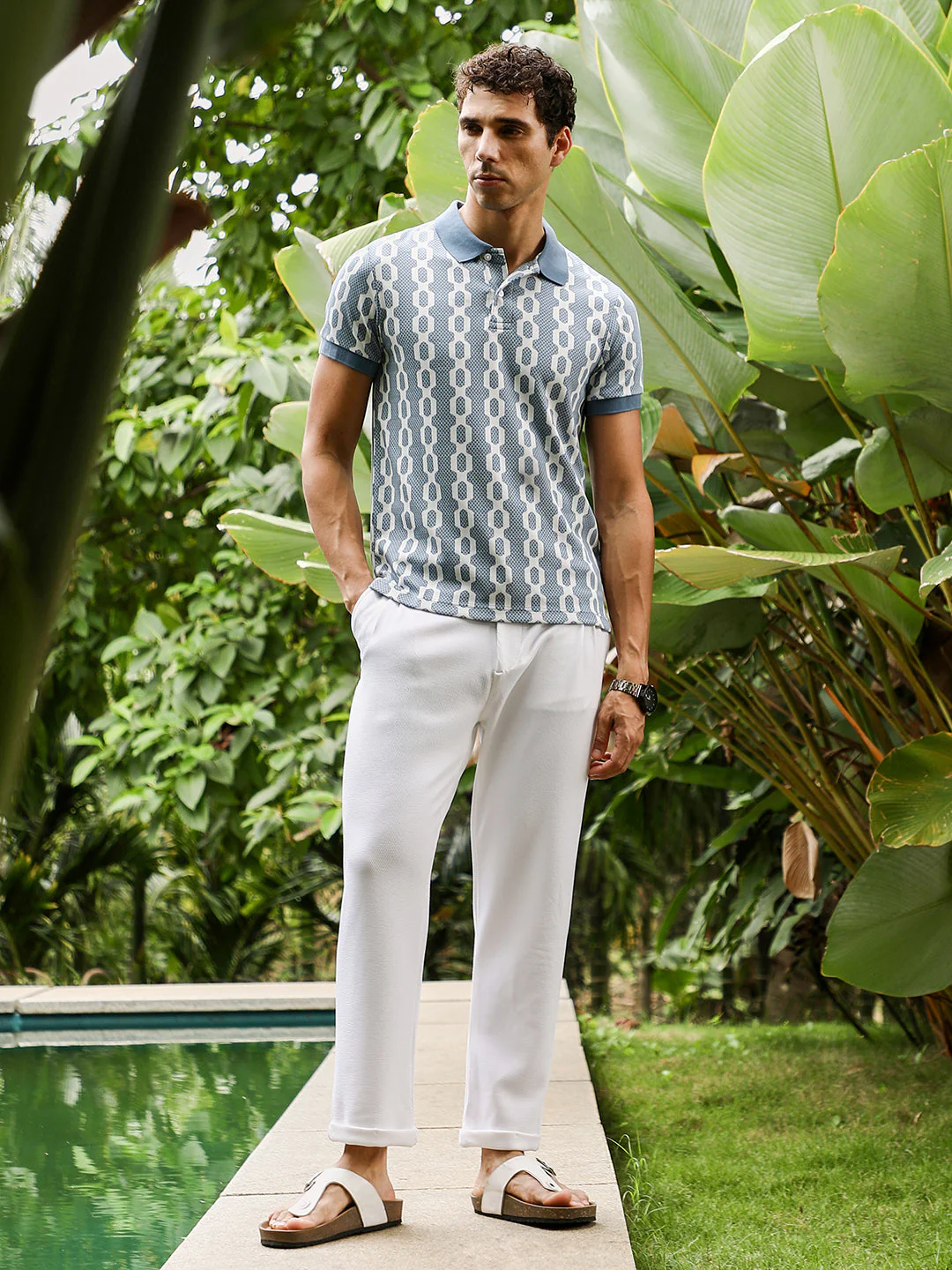 Link-Jacquard Polo T-Shirt - Image 6