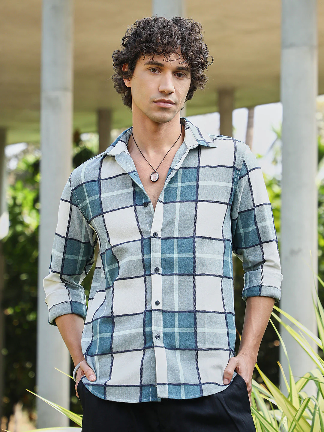 Overlaping Check Shirt - Image 2