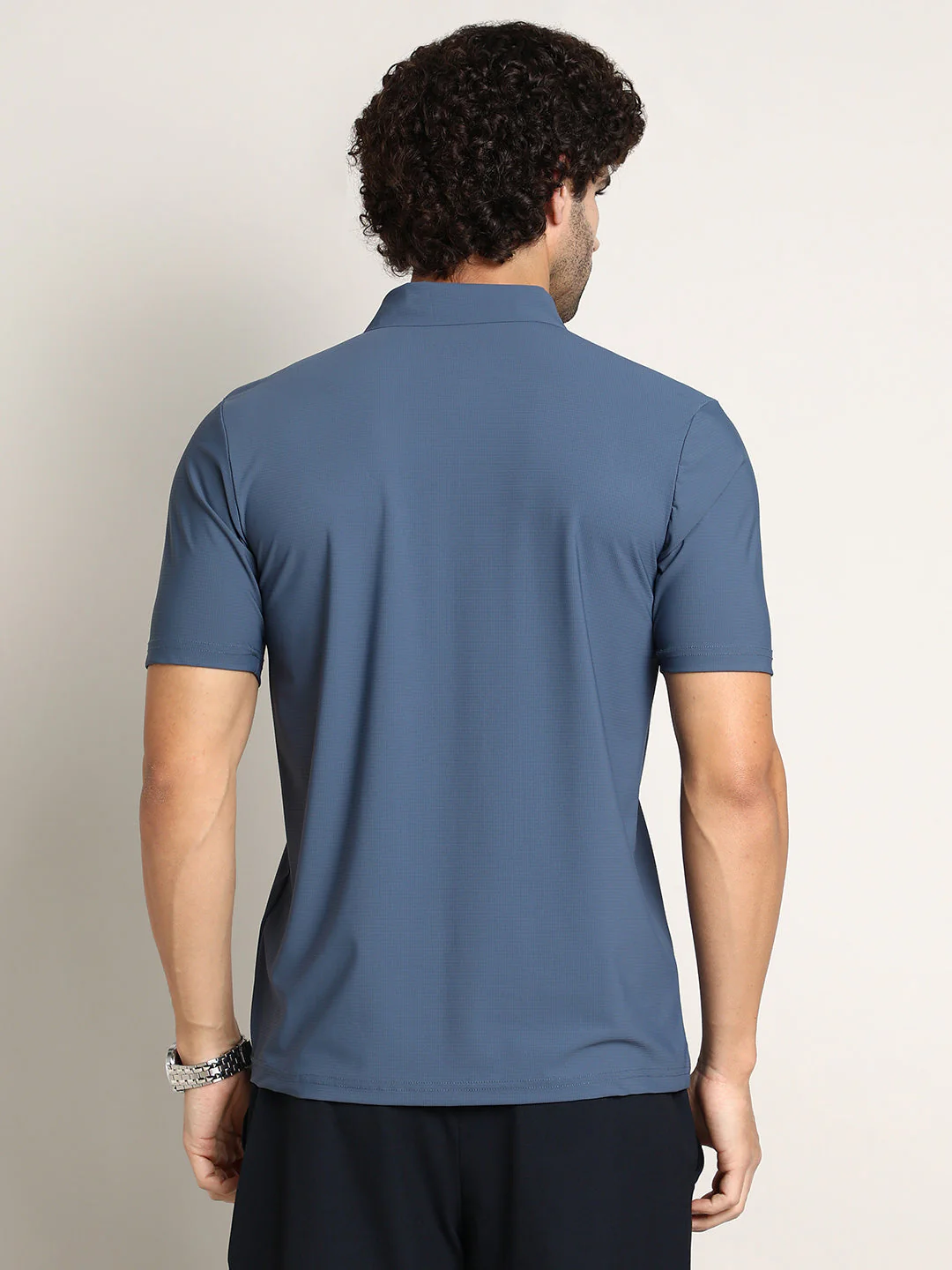 Seamless Waffle Polo T-Shirt - Image 4