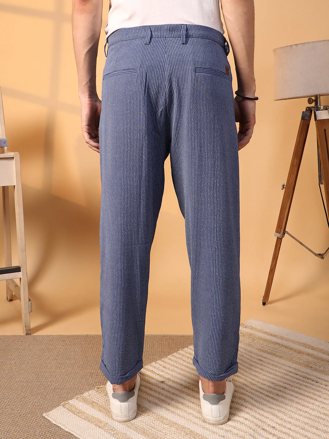 Lightweight - Striped Tailored Trousers - Image 4