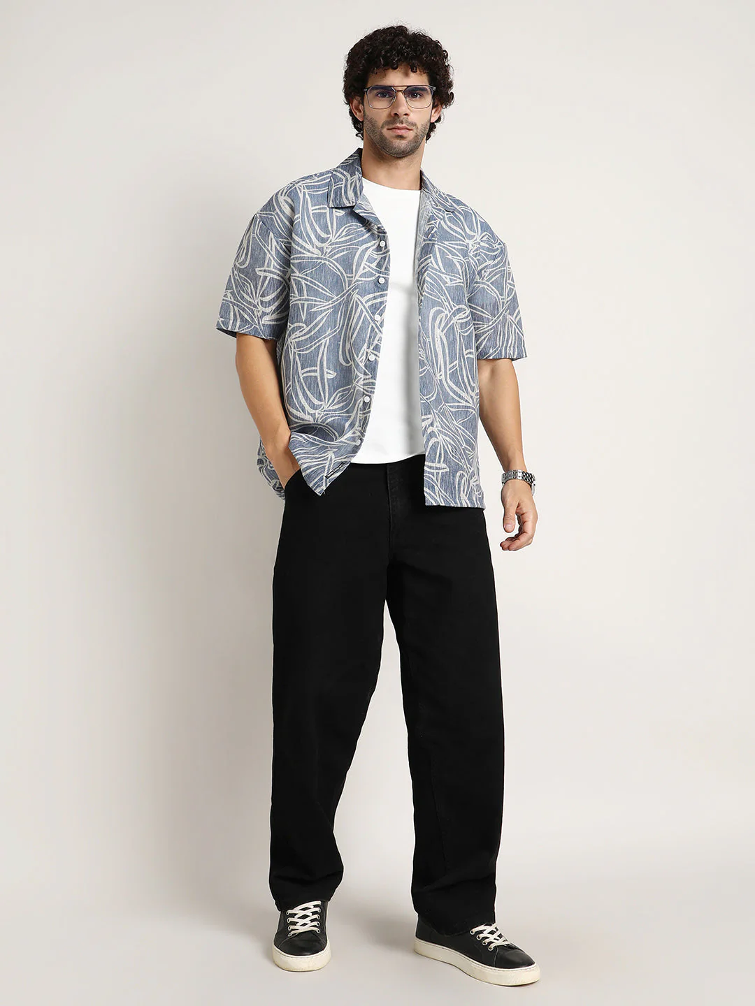 Vine-Lines Resort Oversized Shirt - Image 6