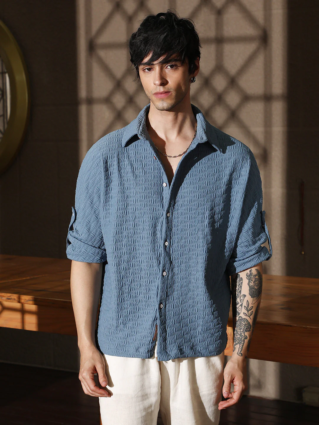 Wave-Tactile Relaxed Shirt - Image 2