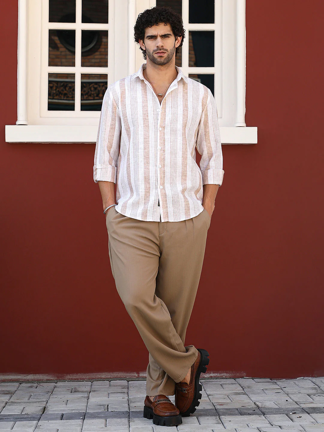 Pincandy-Striped Regular Shirt - Image 5