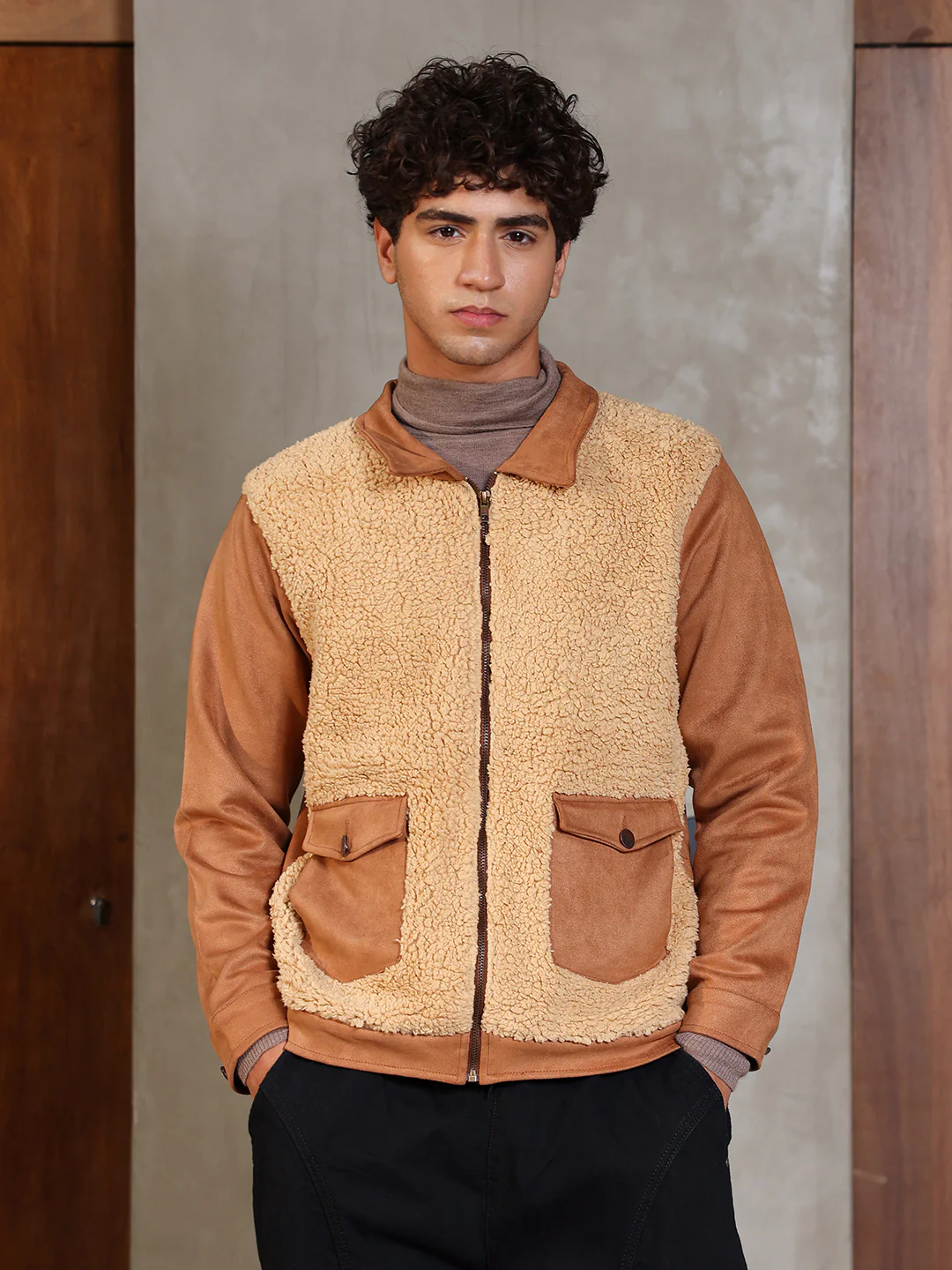 Contrast Sherpa Jacket - Image 11