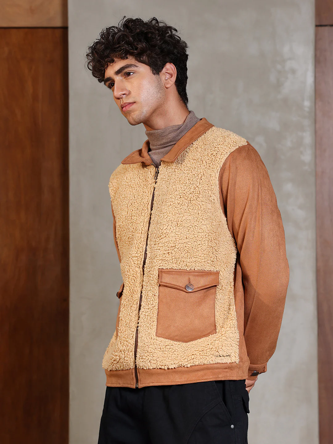 Contrast Sherpa Jacket - Image 12