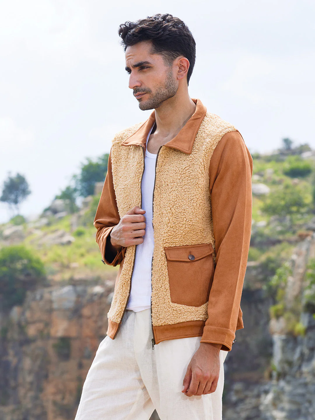 Contrast Sherpa Jacket - Image 3
