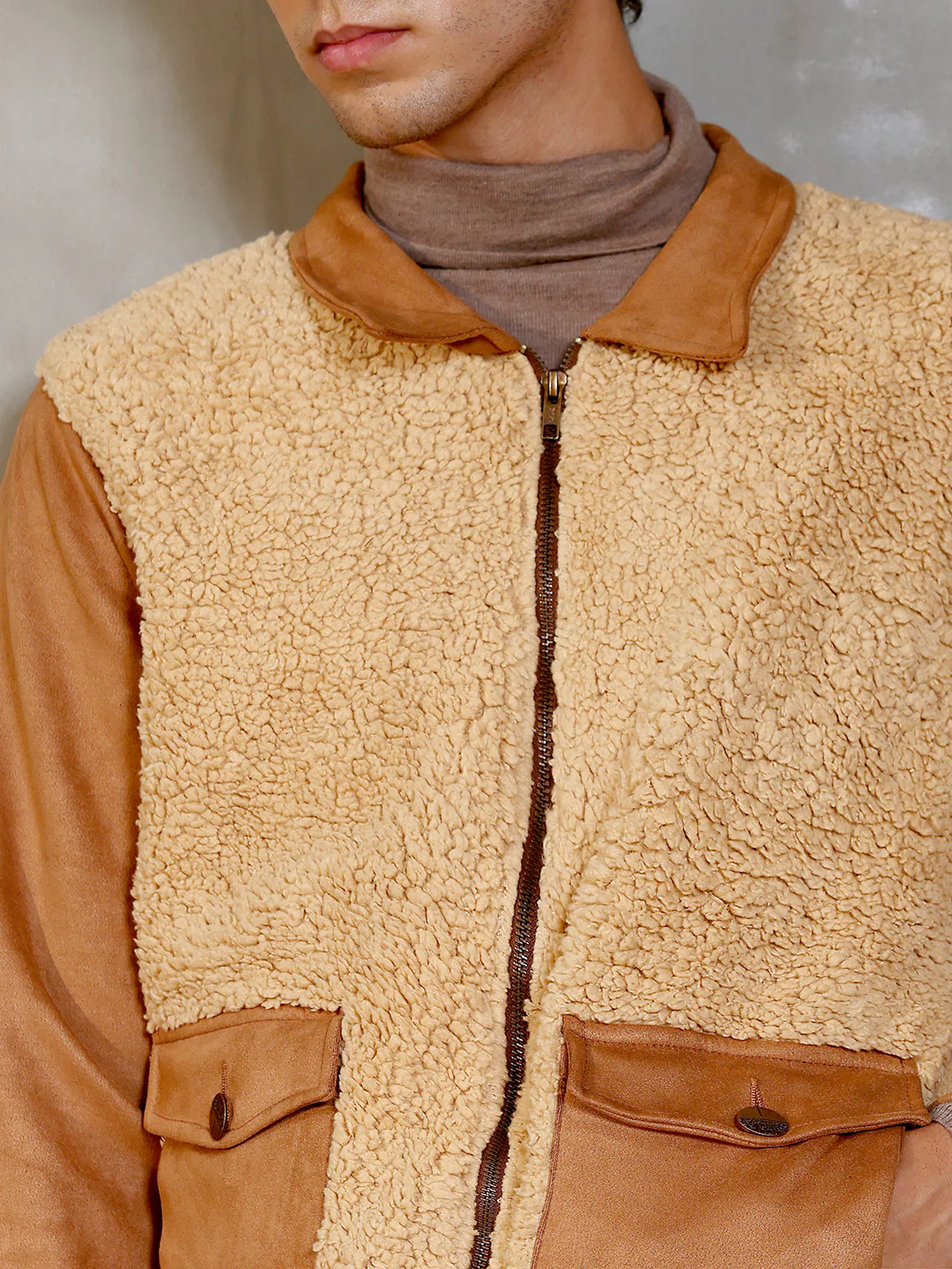 Contrast Sherpa Jacket - Image 9