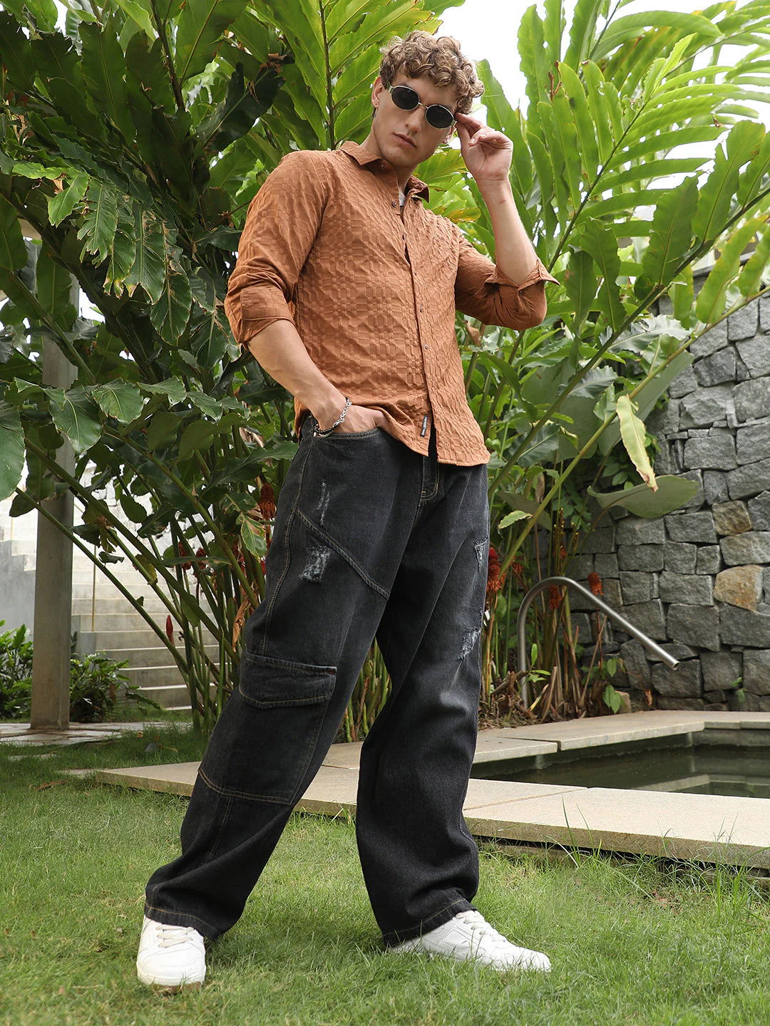 Embossed Geometric Shirt - Image 6