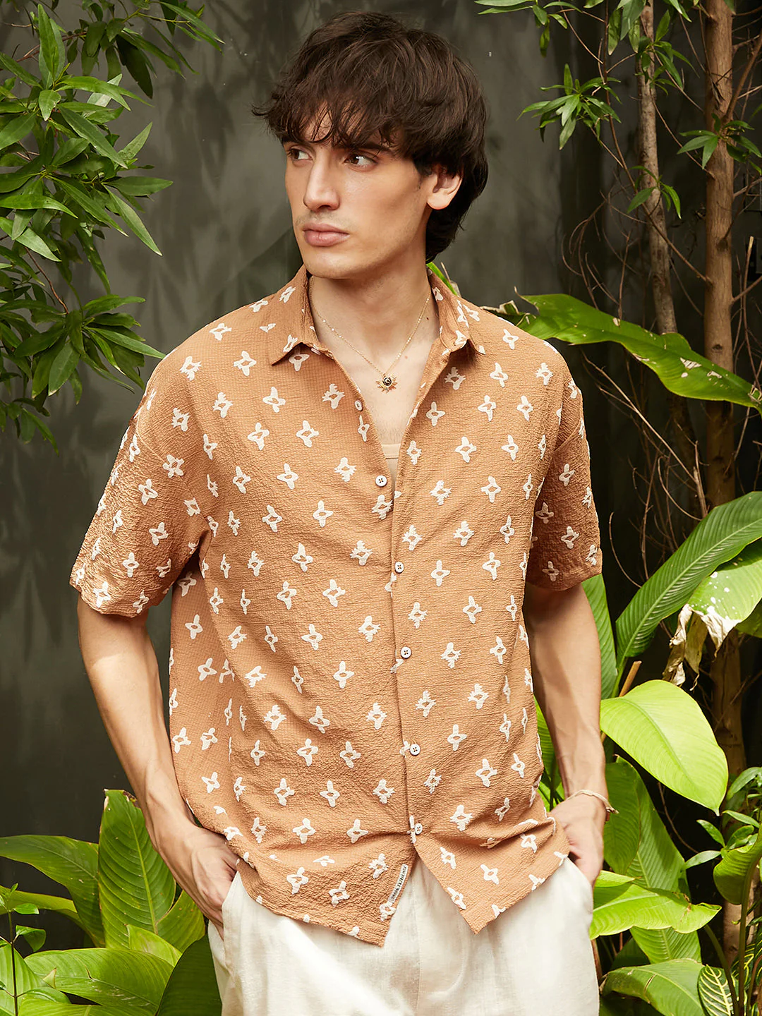 Floral-Tactile Oversized Shirt - Image 2