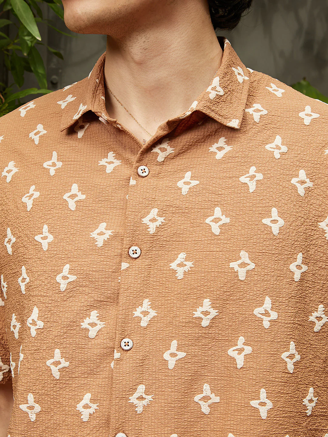 Floral-Tactile Oversized Shirt - Image 7