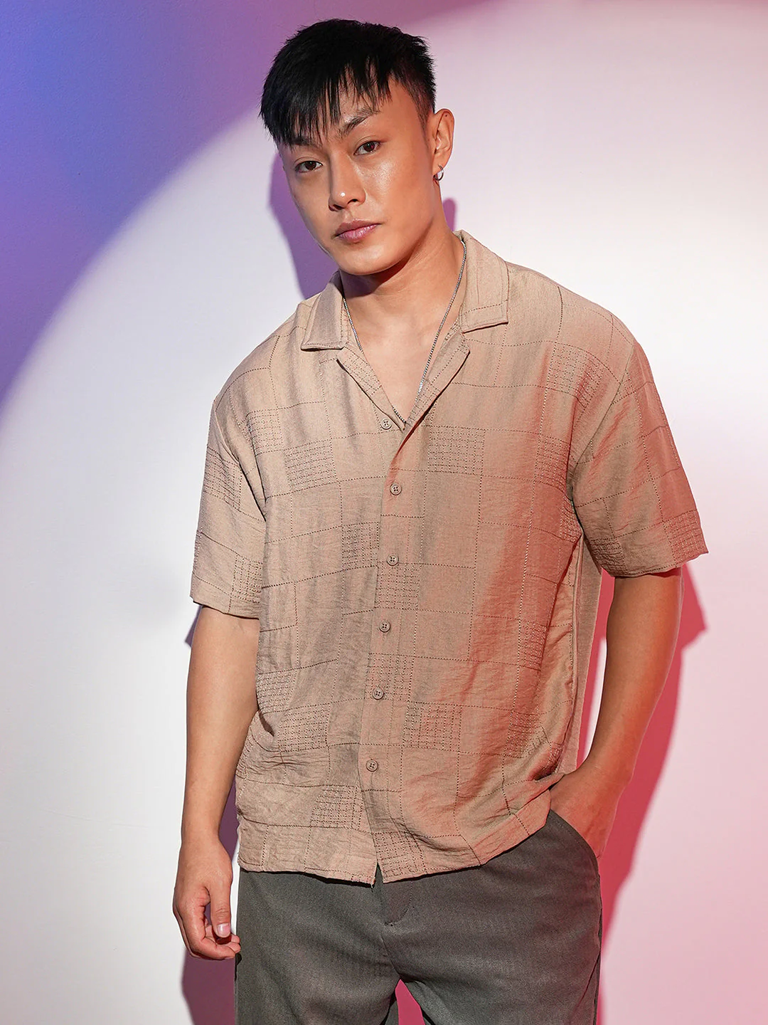 Graph-Tactile Oversized Shirt - Image 2