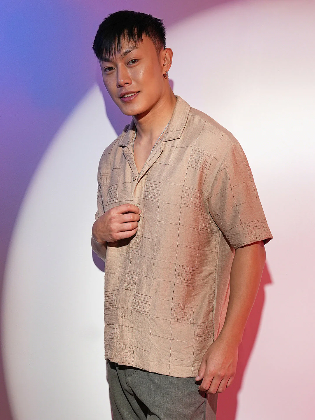 Graph-Tactile Oversized Shirt - Image 3