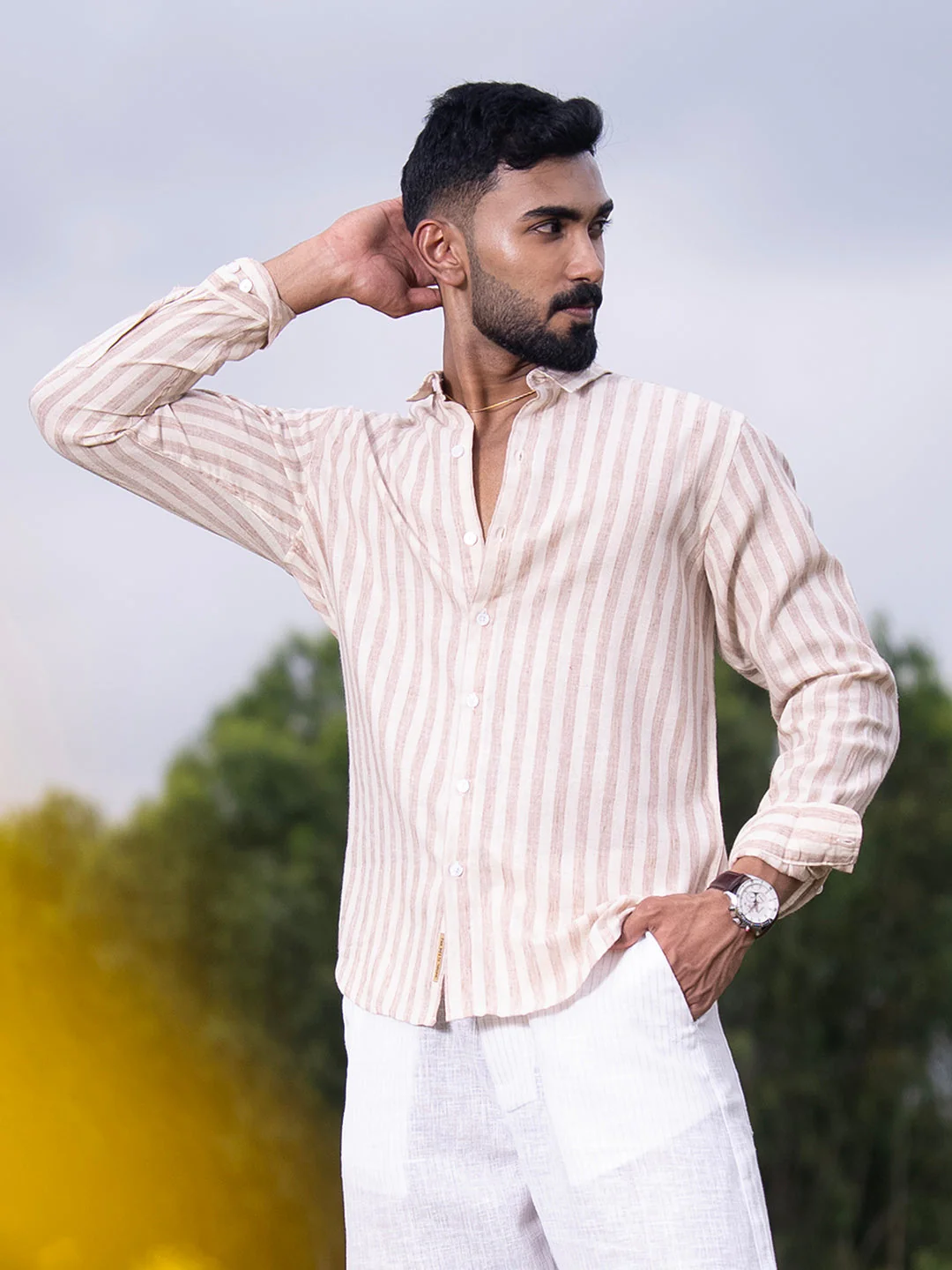 Heathered-Stripe Shirt - Image 2