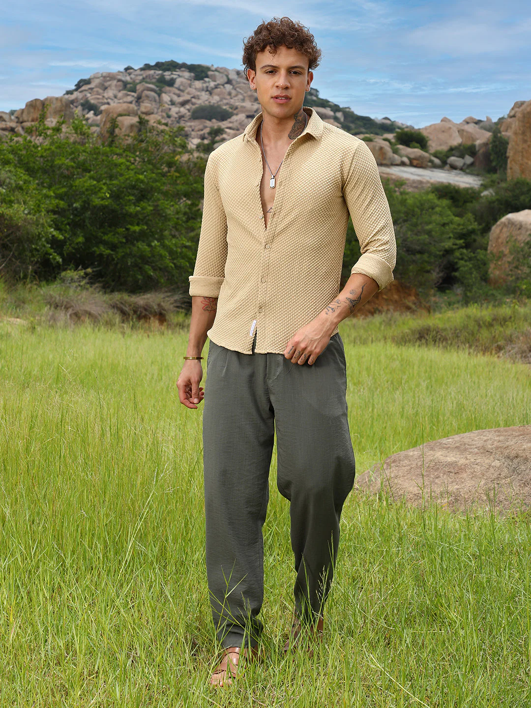 Micro Cubic-Textured Shirt - Image 5