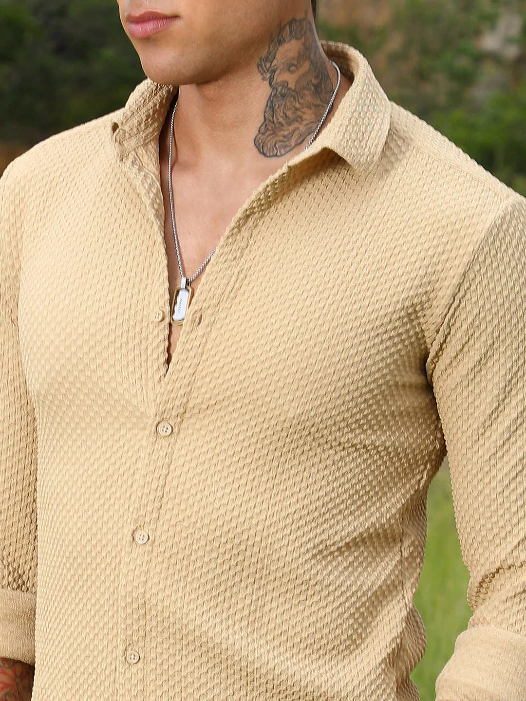 Micro Cubic-Textured Shirt - Image 7