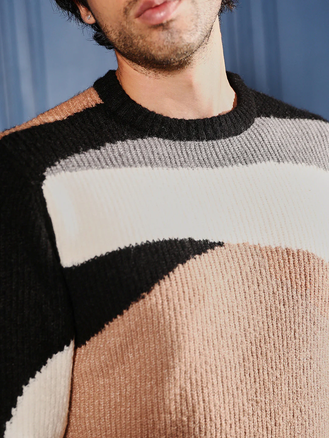 Abstract-Jacquard Pullover Sweater - Image 7