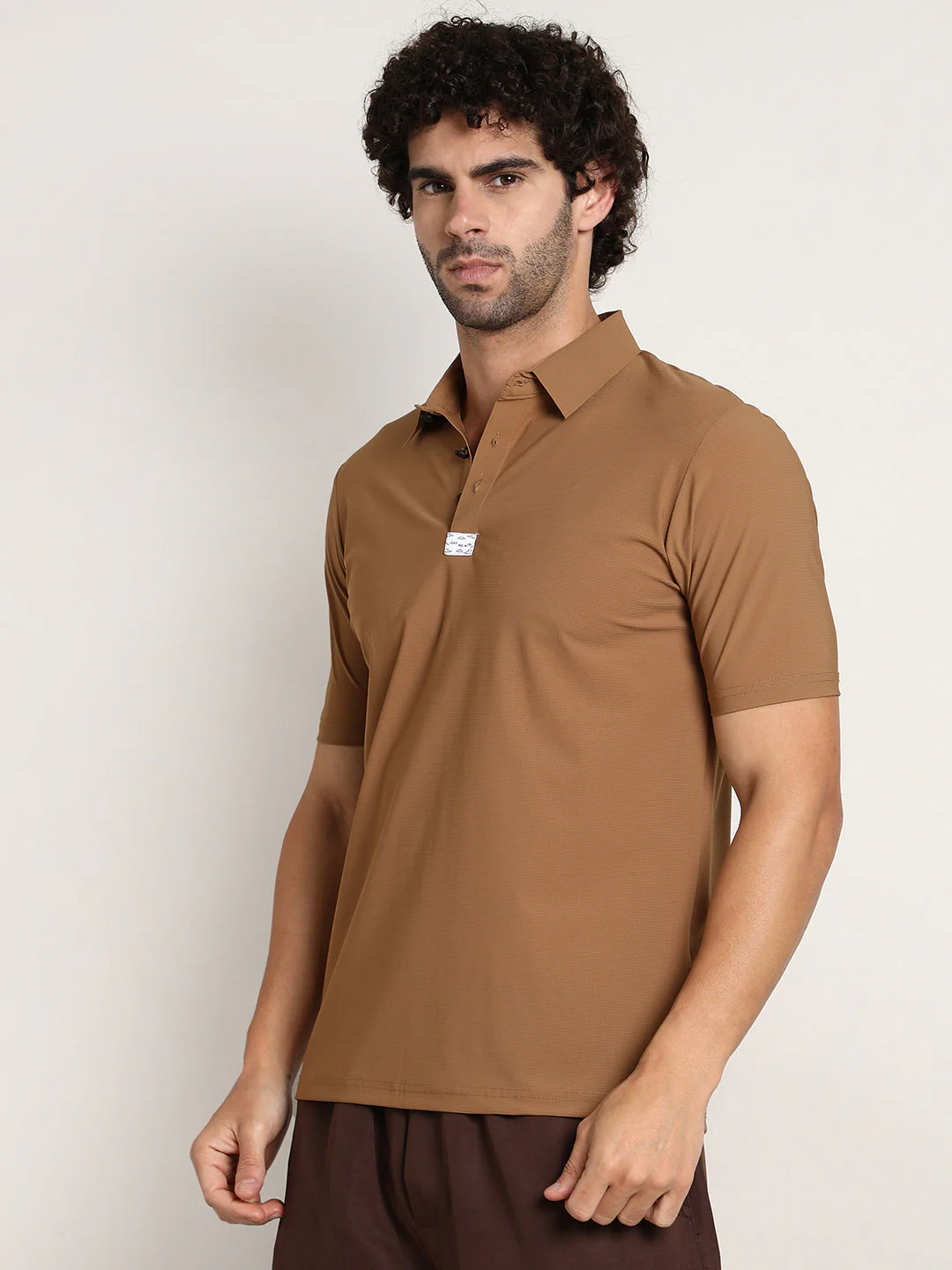 Seamless Waffle Polo T-Shirt - Image 3