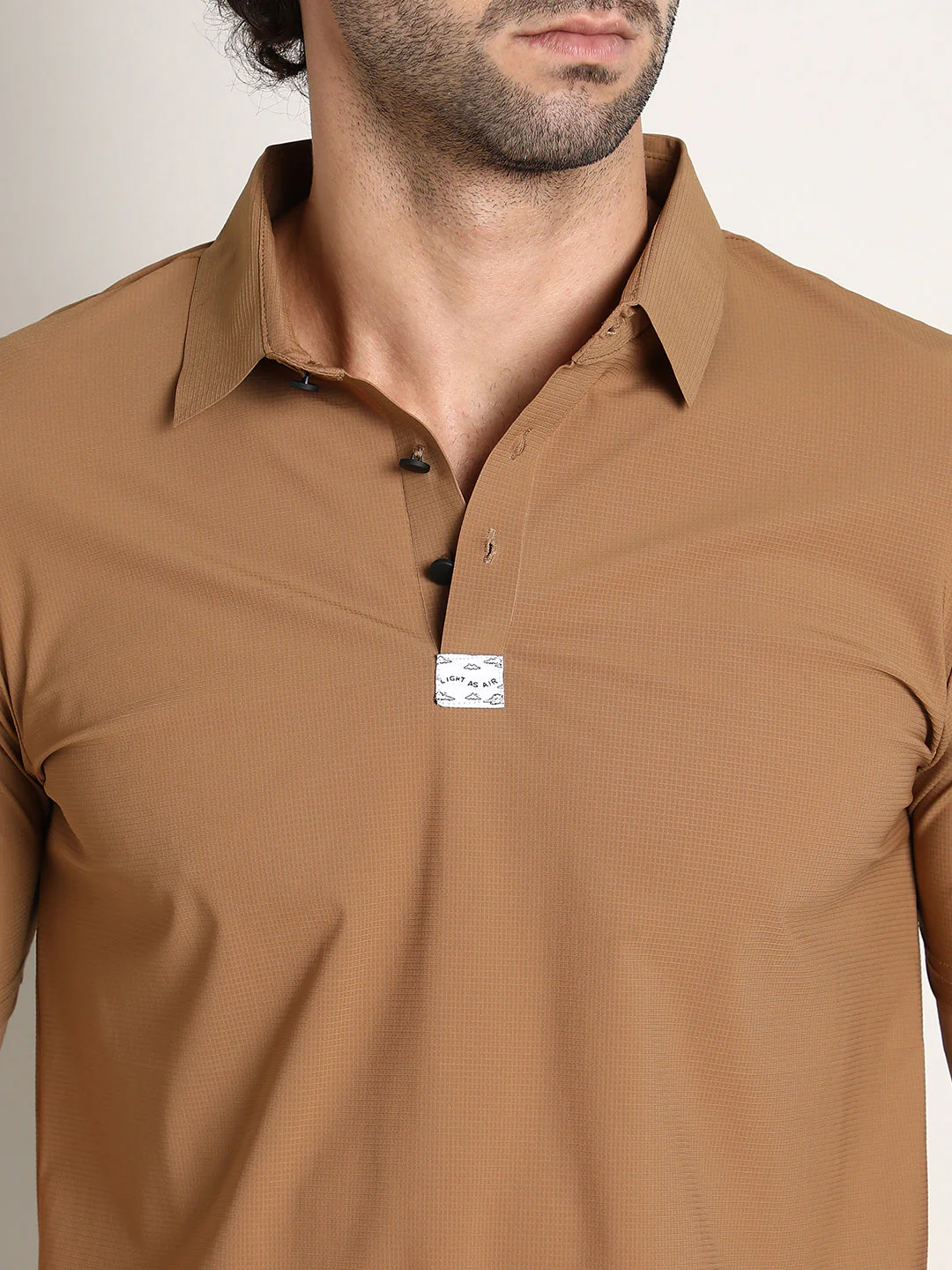 Seamless Waffle Polo T-Shirt - Image 7