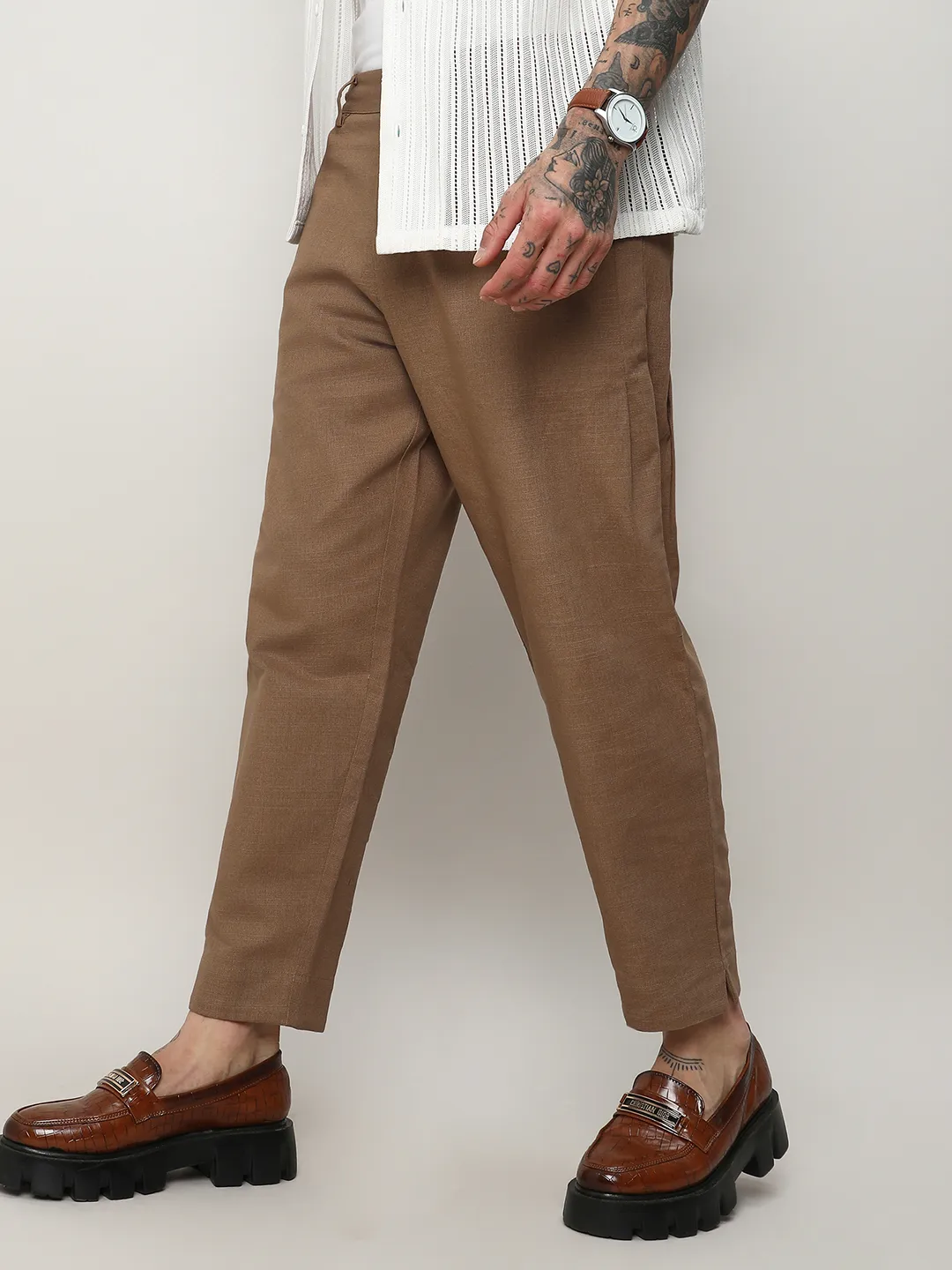 Lightweight - Solid Tailored Trousers - Image 3