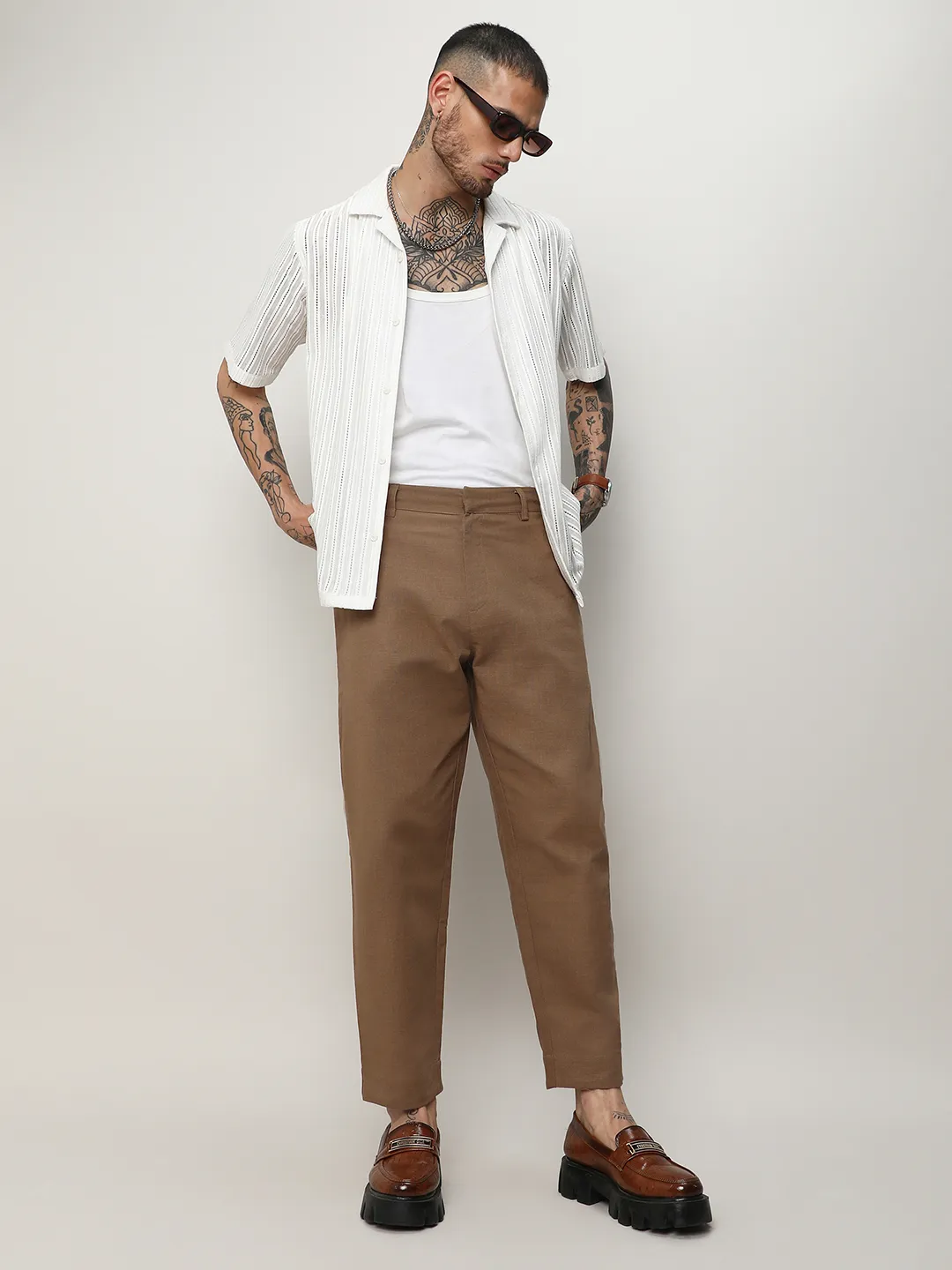 Lightweight - Solid Tailored Trousers - Image 6