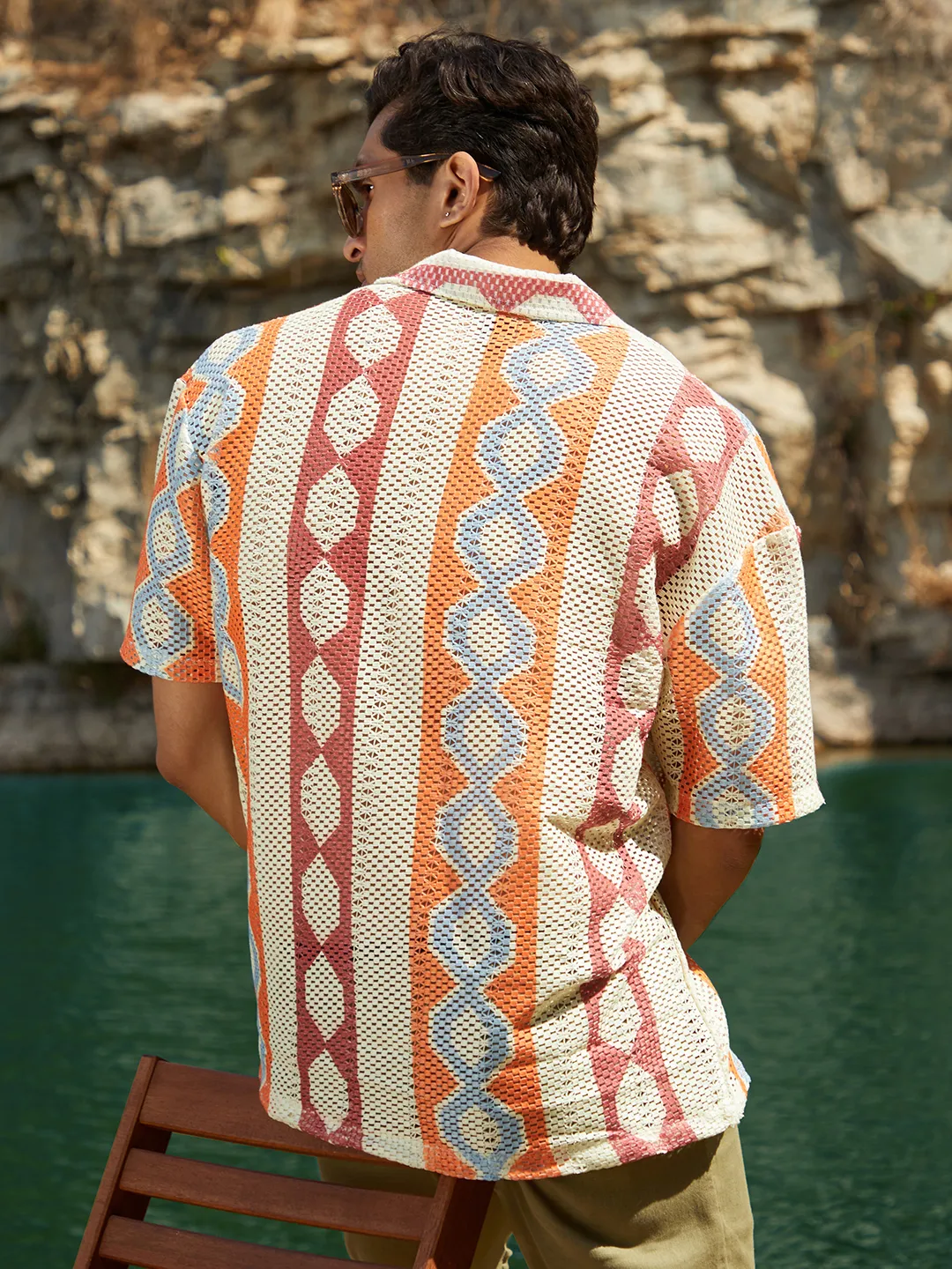 Geometric Block Oversized Shirt - Image 4