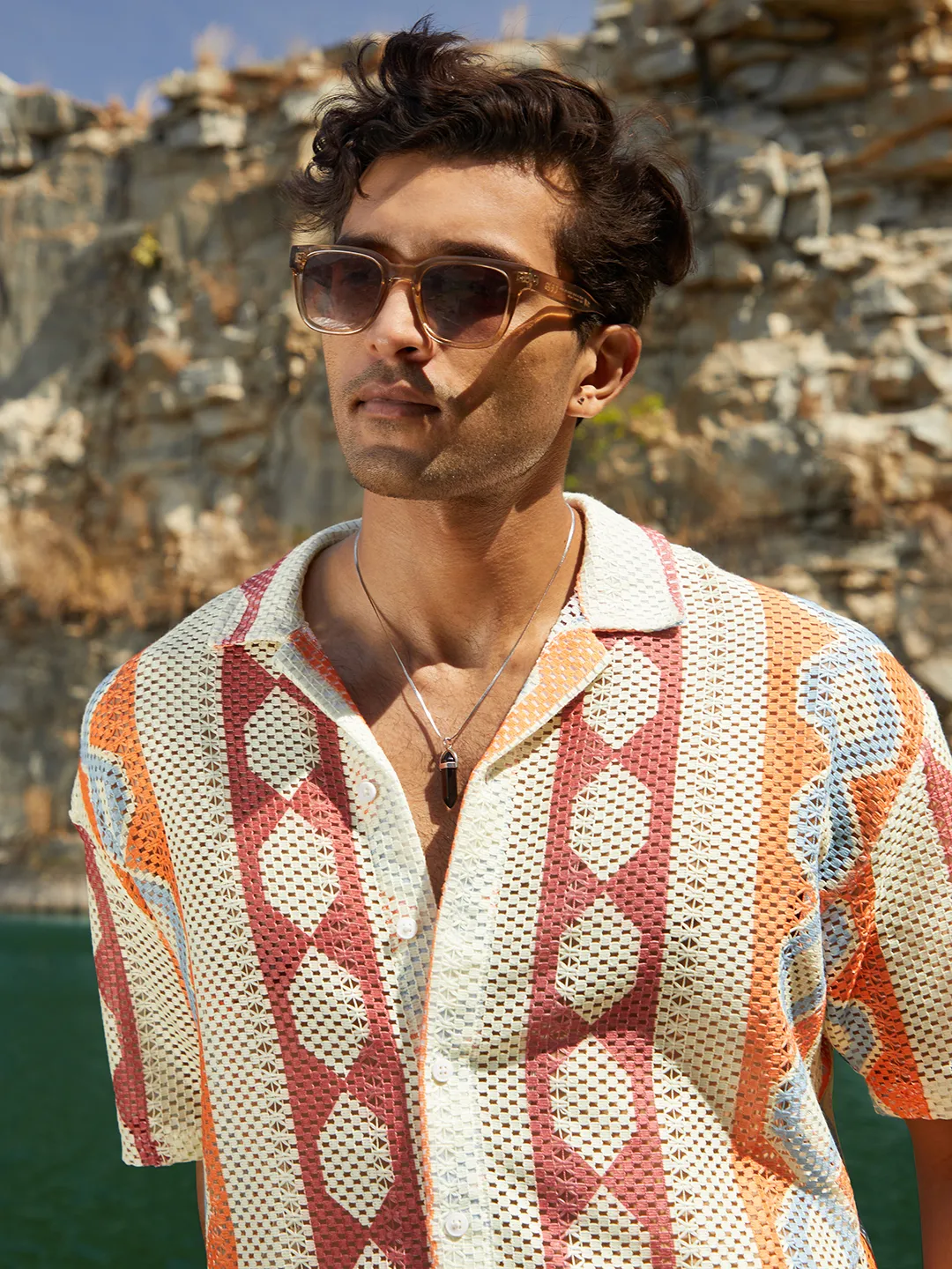 Geometric Block Oversized Shirt - Image 7