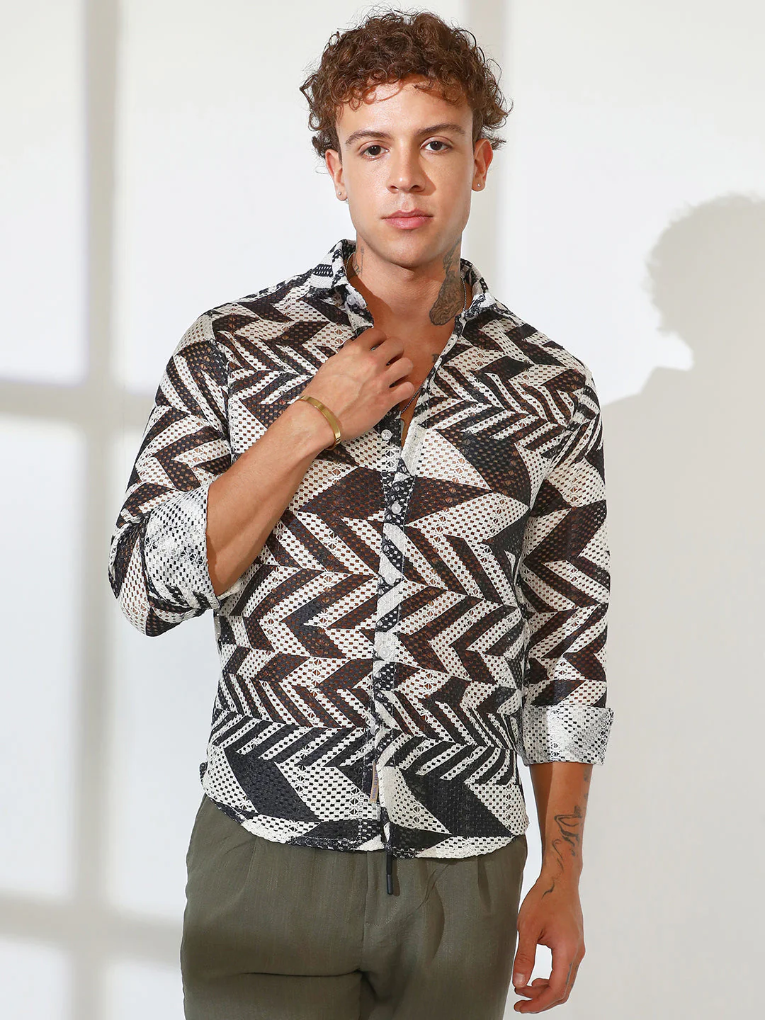 Chevron-Knit Shirt - Image 2