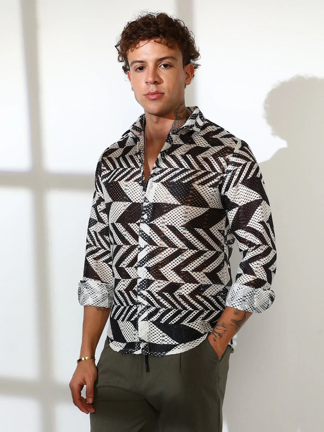 Chevron-Knit Shirt - Image 3