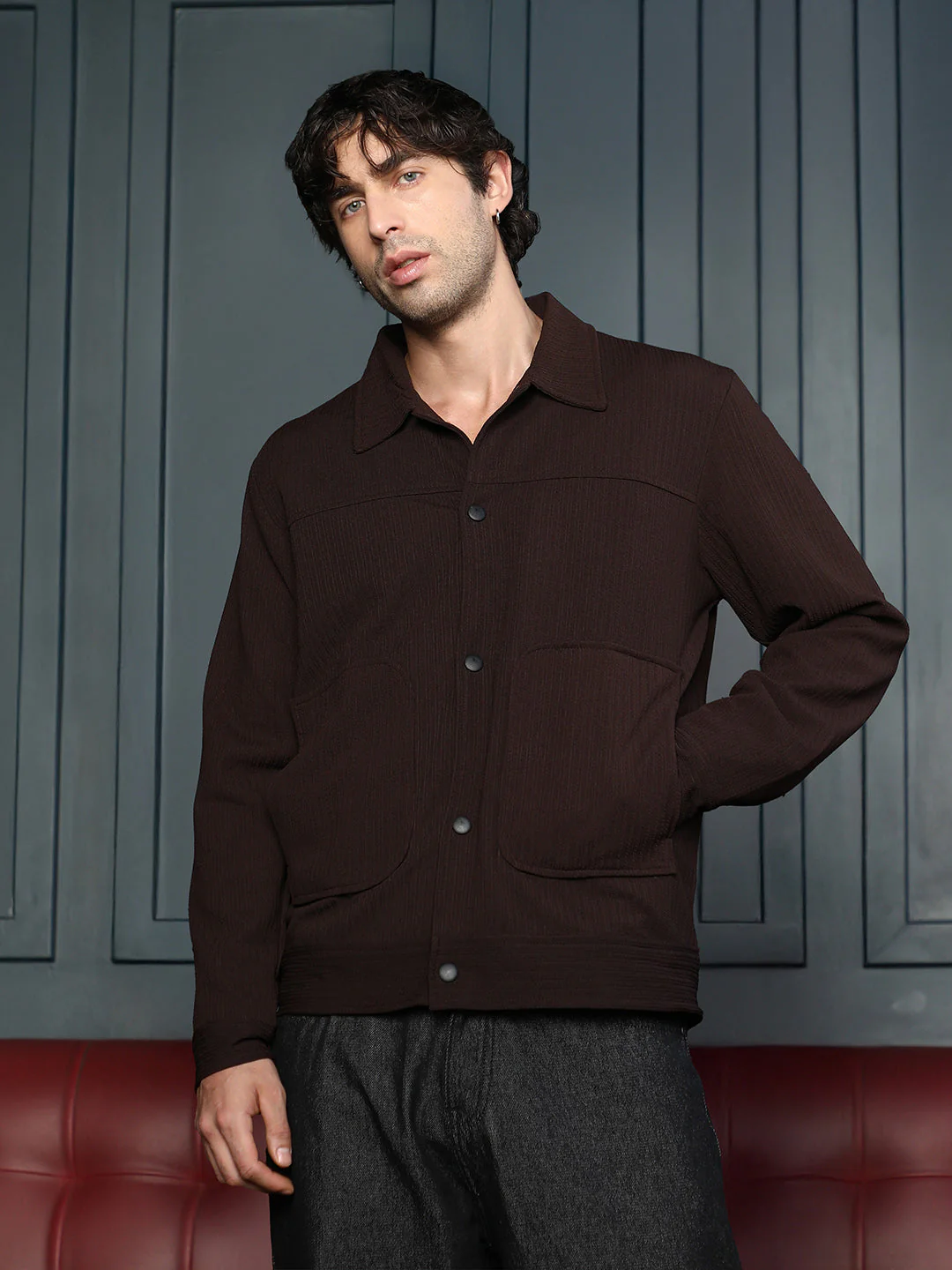 Crease-Tactile Panelled Jacket - Image 2
