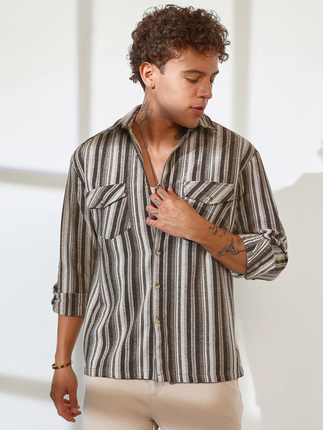 Multitrack Striped Oversized Shirt - Image 2