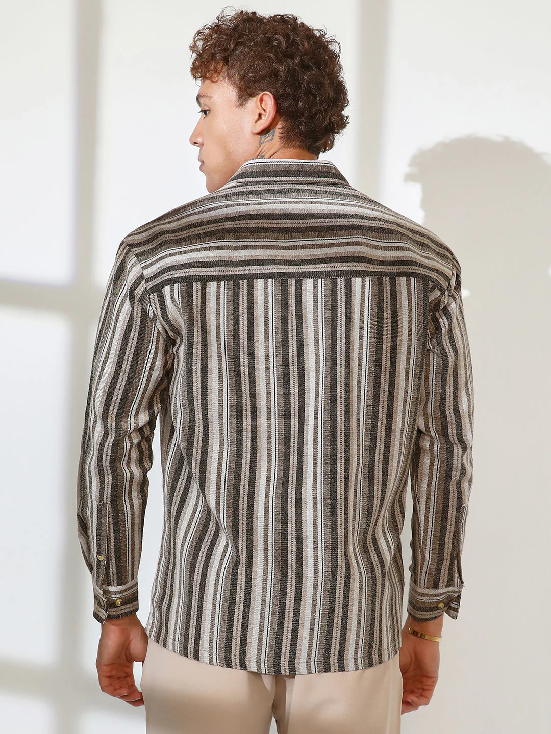 Multitrack Striped Oversized Shirt - Image 4