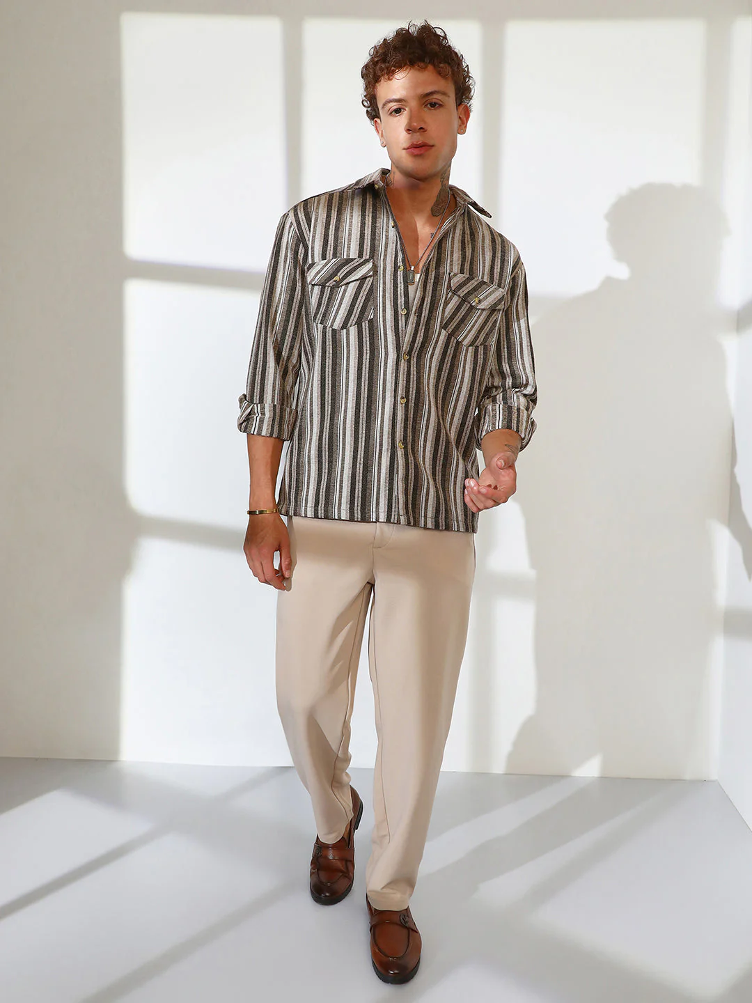 Multitrack Striped Oversized Shirt - Image 5