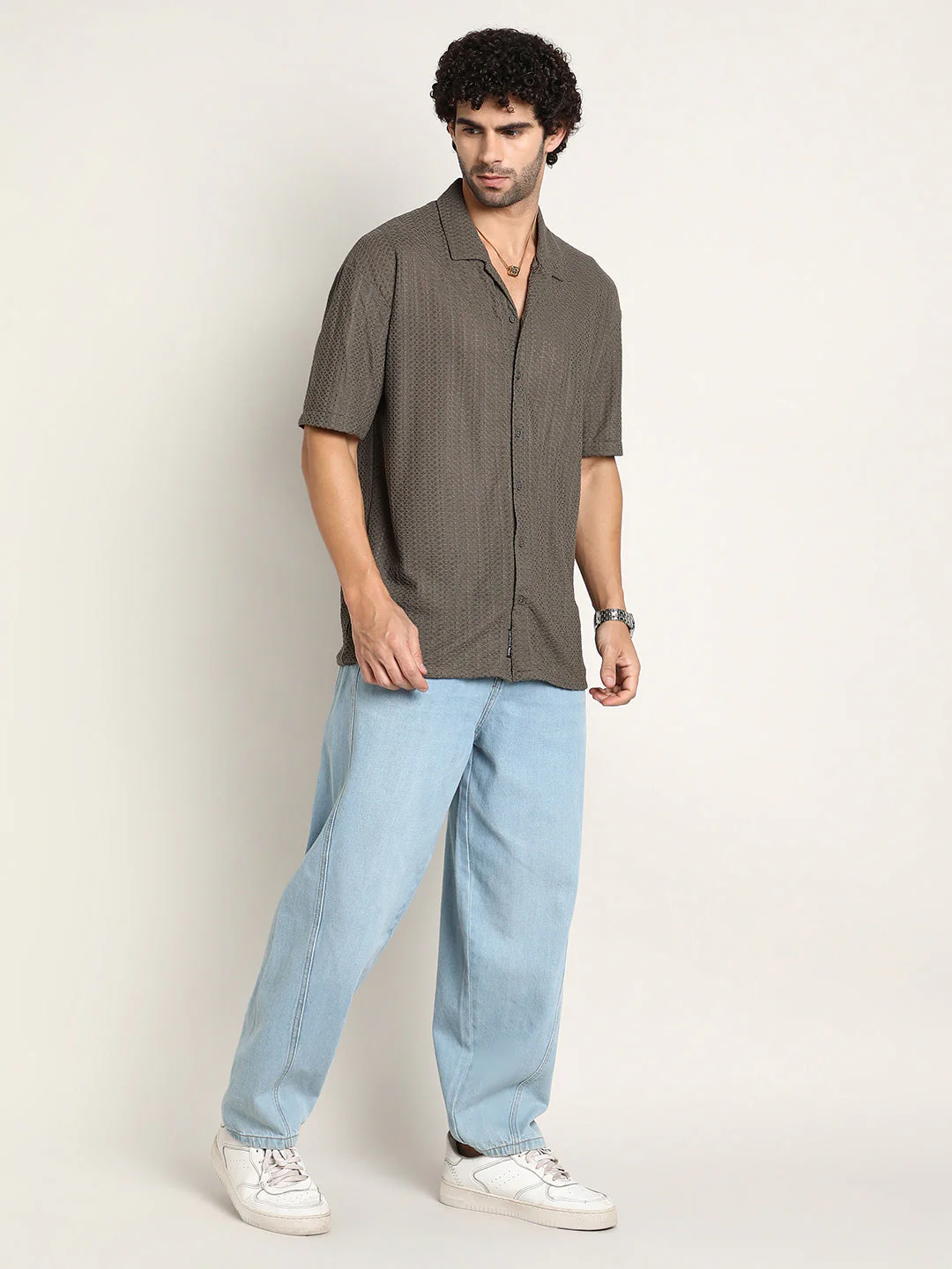 Zigzag-Helix Resort Oversized Shirt - Image 5