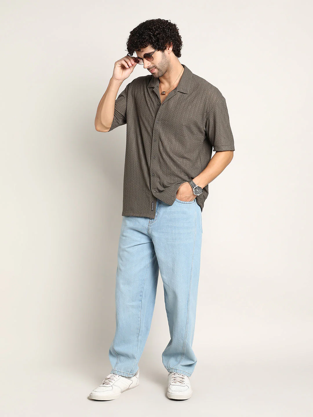 Zigzag-Helix Resort Oversized Shirt - Image 6