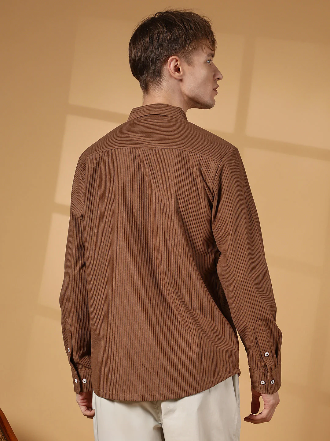 Solid Ribbed Utility Shirt - Image 4