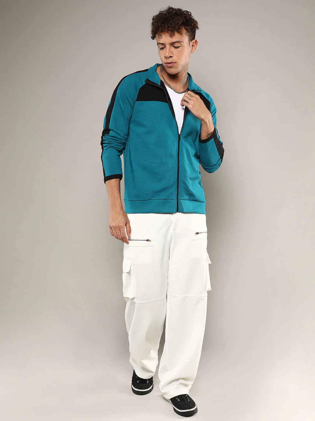 Zip-Front Jacket With Contrast Detail - Image 5