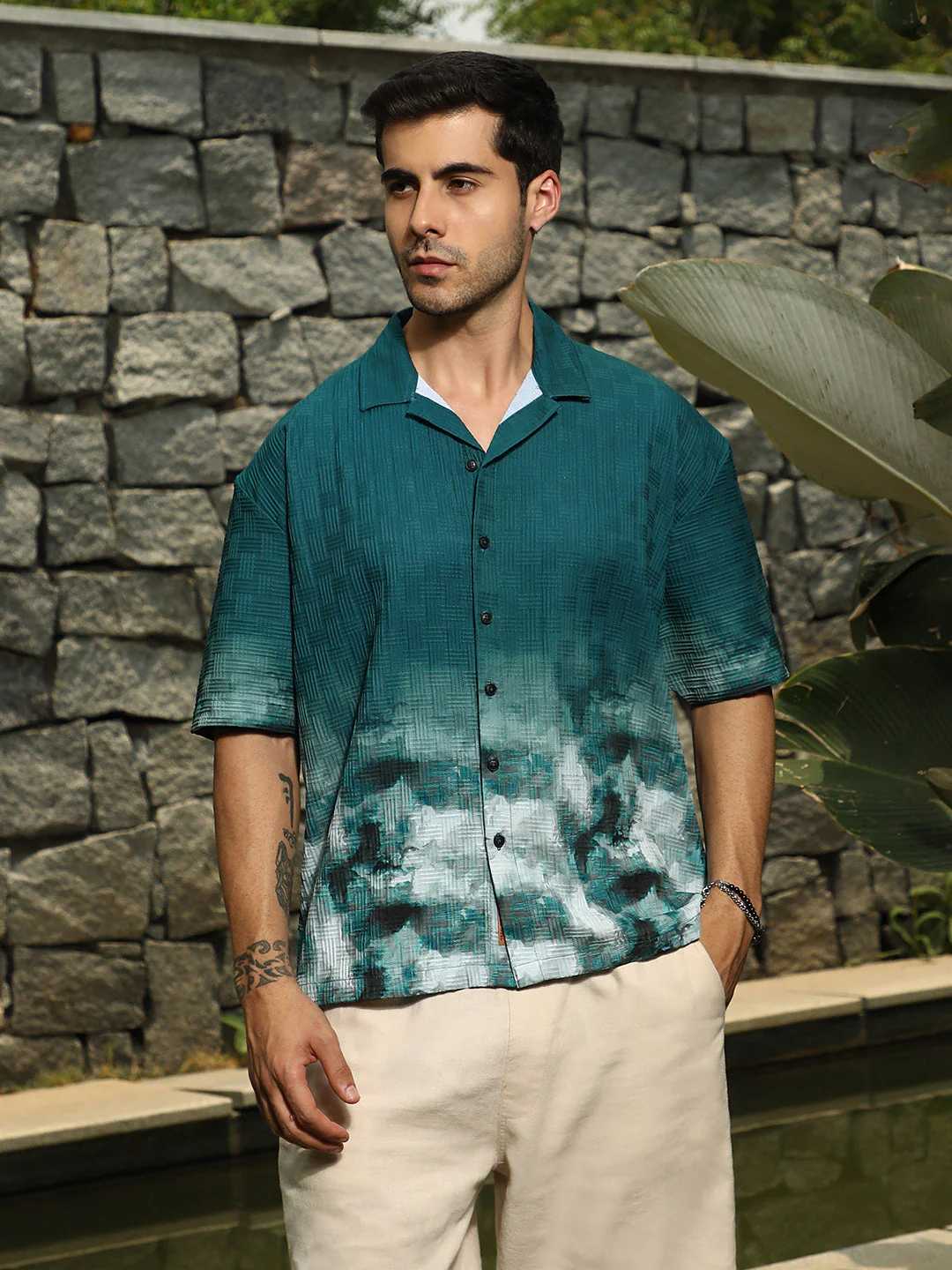 Abstract-Ombre Oversized Shirt - Image 3