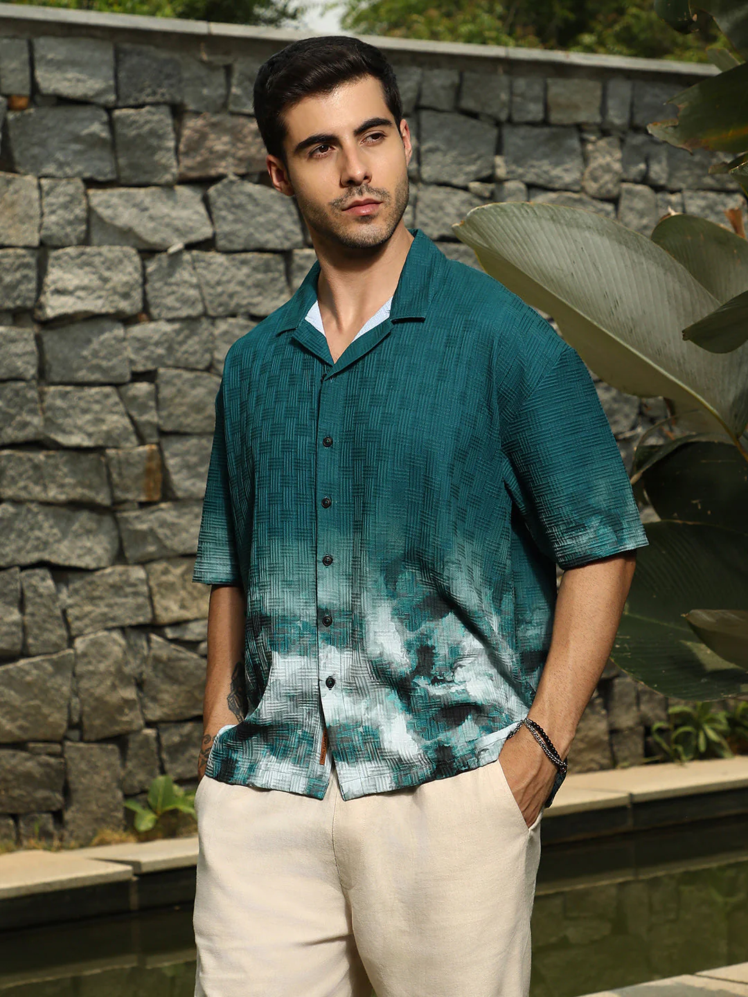 Abstract-Ombre Oversized Shirt - Image 4