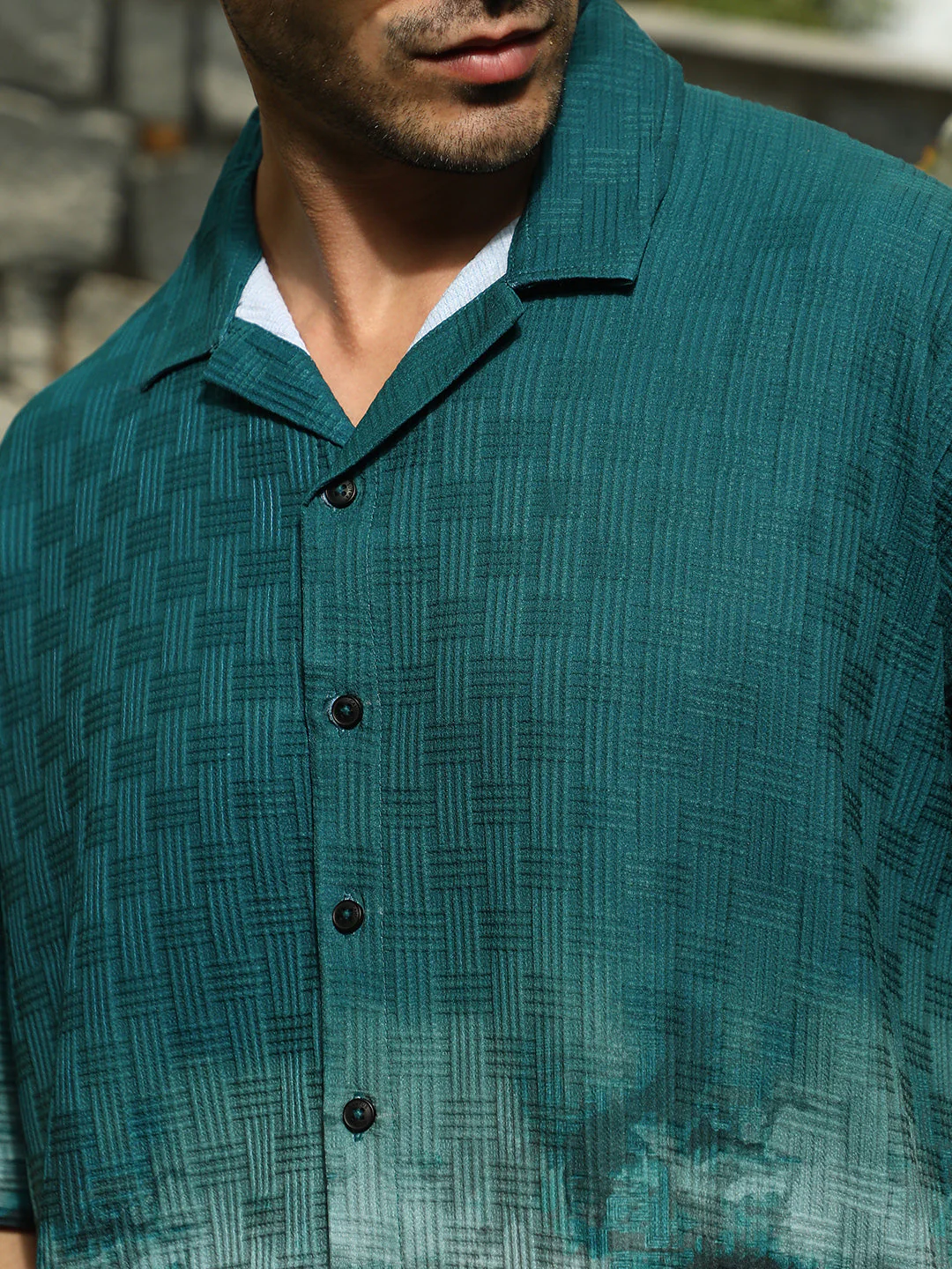 Abstract-Ombre Oversized Shirt - Image 8