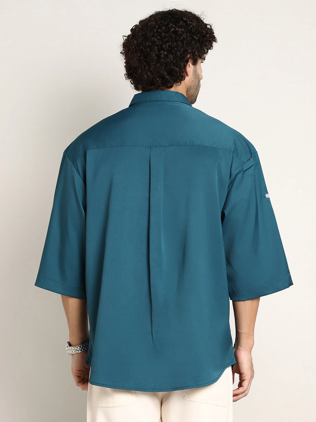 Satin-Utility Oversized Shirt - Image 4