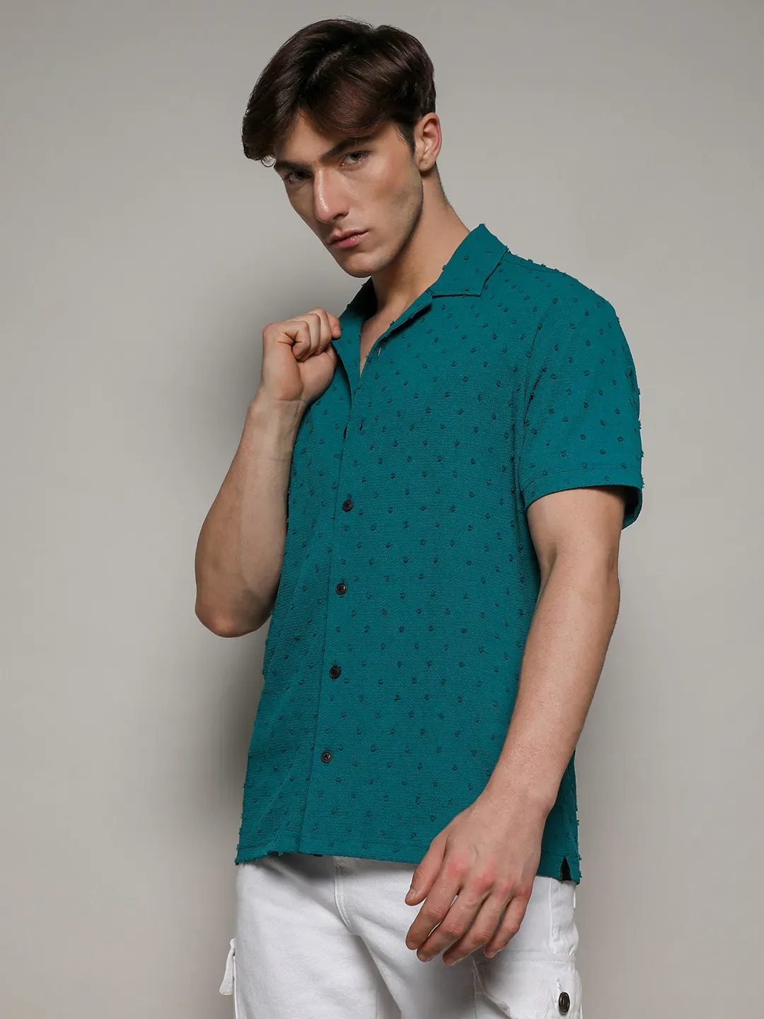 Self-Design Pom-Pom Shirt - Image 3