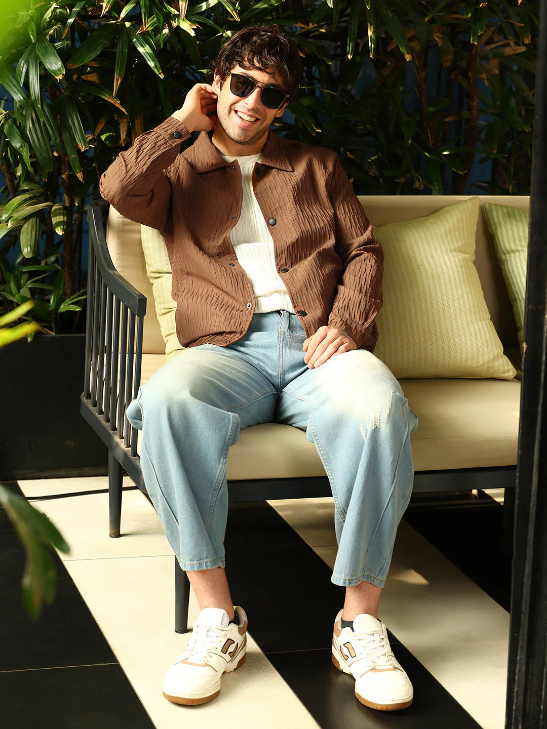 Crease-Tactile Bomber Jacket - Image 6
